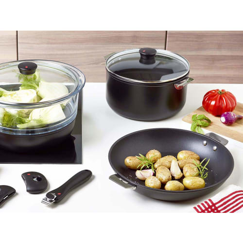 CRISTEL Black Line Deep Pot, 20cm, Gas/IH Compatible, No Lid, CWTEC20