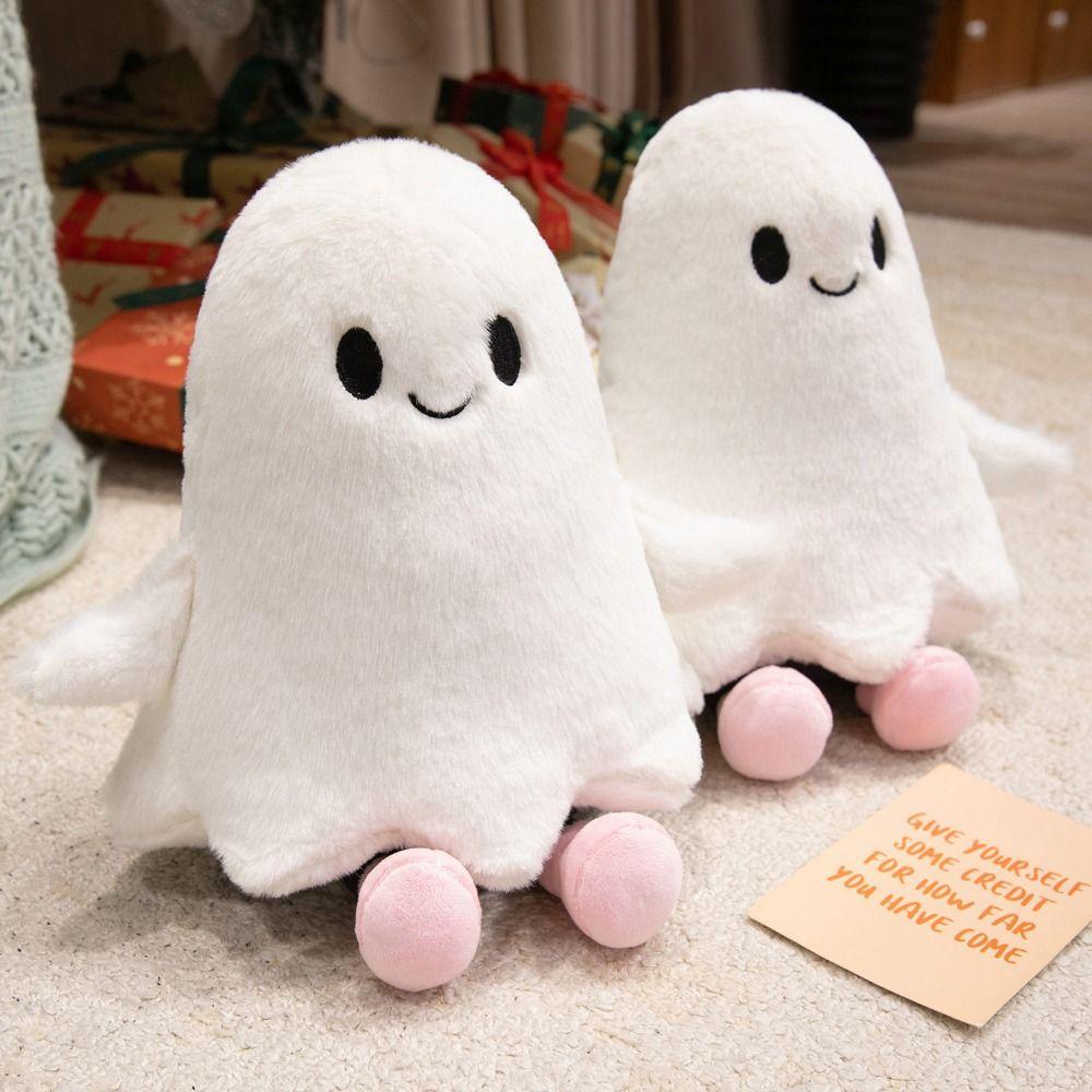 Simulation Cartoon Ghost Doll Toy Fluffy Holloween Ghost Pillow Little Ghost Plush Doll  Kids Gifts