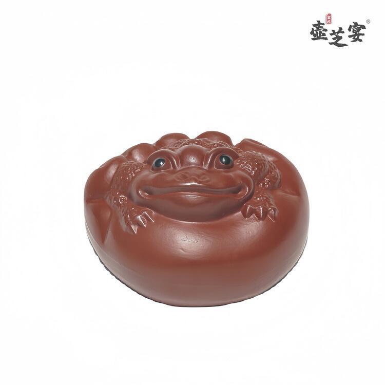 

Yixing Purple Clay Palm Jin Chan Tea Pet Japanese Lucky Model Tea Figurine Play Toys Tea Statue Ornaments Supplies Decoration
