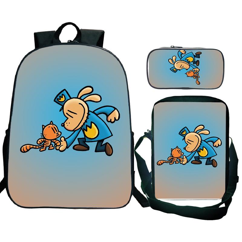 3 Stück Dog Man Rucksack Herren Jugendliche Port Reiserucksack Studenten Schule Umhängetasche Dogman Trend Laptop Rucksack