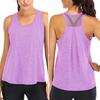 Chaleco Deportivo de Color Sólido para Mujer, Cuello Redondo, Sin Mangas, Secado Rápido, Espalda Cruzada, Blusa Holgada