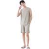 Yiershuang [Modal Cool Touch] Men's Summer Pajama Set, Sleeveless Tank Top And Shorts, Loose-Fitting Loungewear Suitable for Outdoor Wear