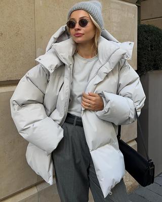 Prešívaná bunda Dámska Zimná Voľná Parka Kabát Vintage Chlebová Bunda Vrchné oblečenie Kancelárska Dámska Teplá Bunda