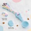 Macaron Color Dog Toy Molar Chewing with Rope, TPR Spoon Head Durable Woven Dental Cleaning Knot Training Toy, Colors Teeth Interactive Pet Tug of War