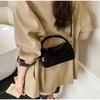 faux Suede Square Handbag for Women Zipper Shoulder Bag Casual Mini Crossbody Bag with Detachable Strap crossbody Pillow Bag