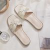 Fairy Temperament Style Flat Bottom Versatile Bow Women's Slippers 2025 Summer New Fashion Trend with Skirt Sandals