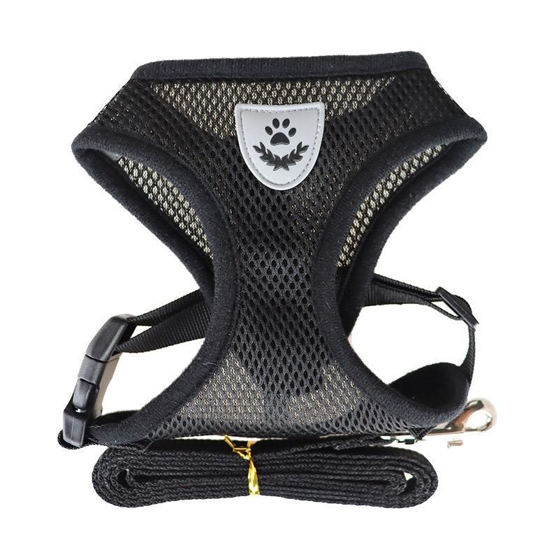 Dog Cat Harness Walking Lead Leash Vest Style Chest Strap Dog Harness Strap Collar Polyester Adjustable Mesh Cats Harness