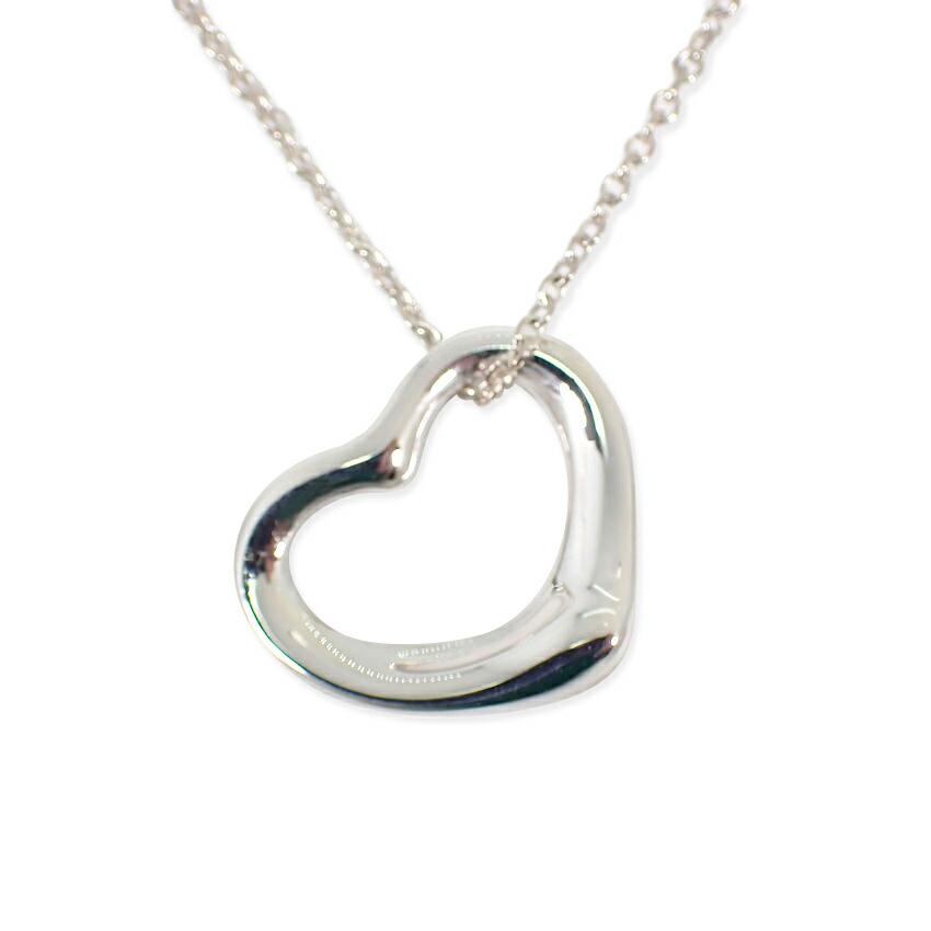 [Pre-owned] TIFFANY 925 Open Heart Pendant/Necklace/j64-6