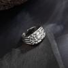 Men's New Natural Texture Alloy Ring Hip Hop Fashion Design Sense Versatile Hand Jewelry