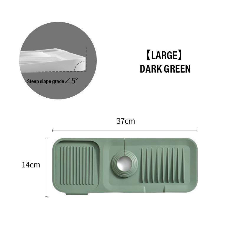 Kitchen Silicone Faucet Mat Faucet Water Catcher Mat Sink Splash Pad Household Countertop Protector Bathroom Splash Guard 1PC