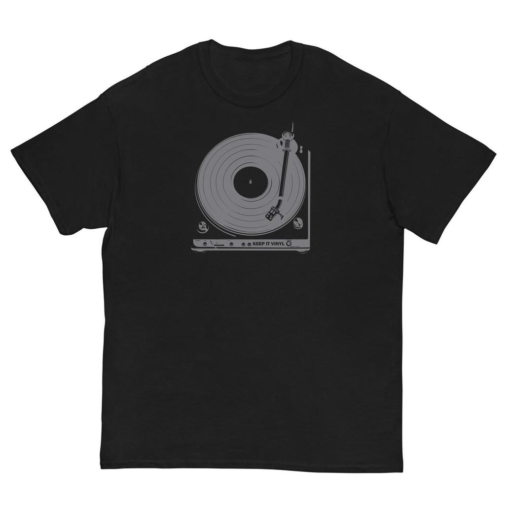 Keep It Vinyl T-Shirt, Vintage Turntable Design