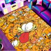 Tapete Estampado Garfield, Carpete de Chão Lavável, Para Entrada Quarto de Estudante Lavanderia Escritório Estudo, Decoração de Casa Presente de Aniversário Natal