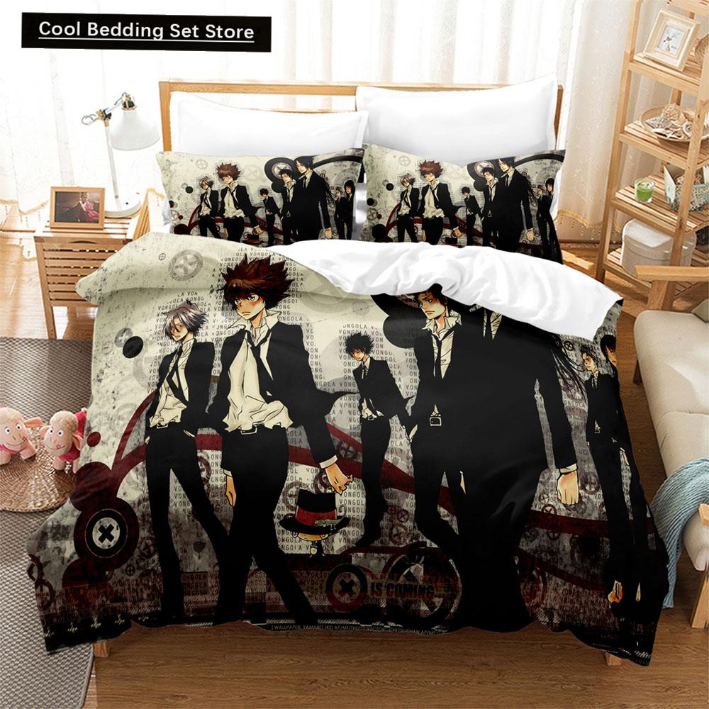 New 3D The Family Teachers REBORN Tsuna Bedding Sets Duvet Cover Set With Pillowcase Twin Full Queen King Bedclothes Duvet Cover