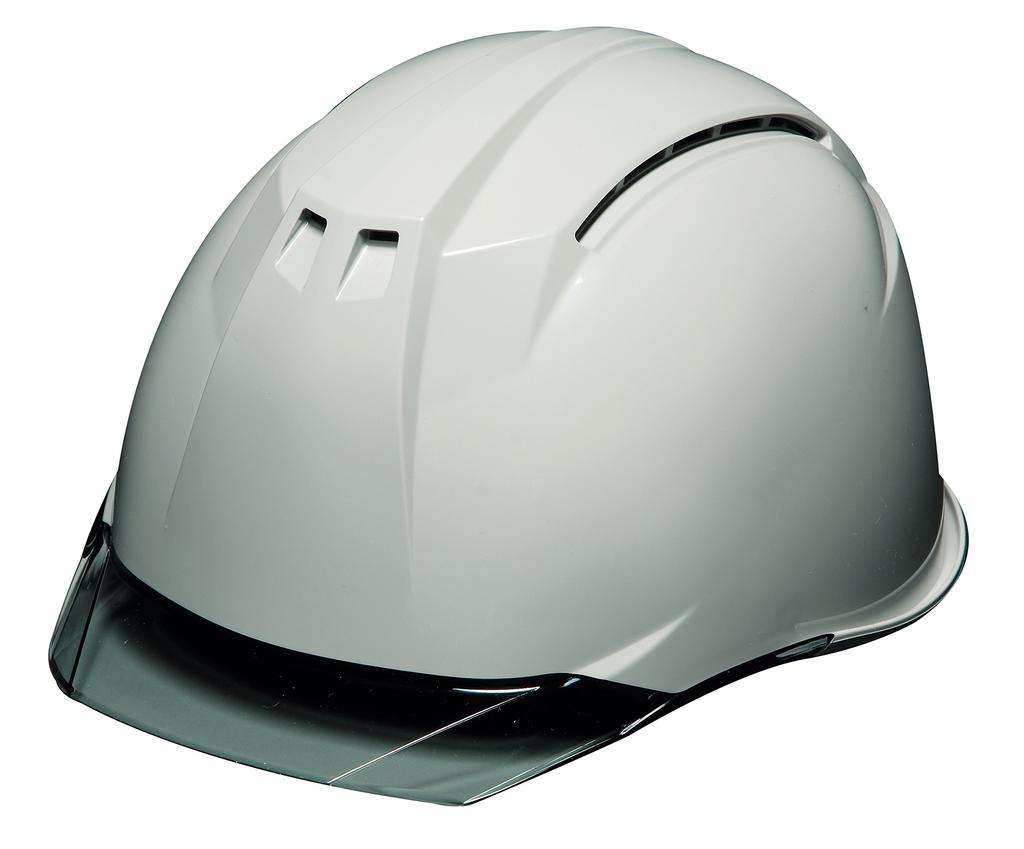 DIC Plastics Helmet with Clear and Styrofoam Light AA11EVO-CW Vents, Peak, Liner, Gray/Smoke (AA11-CW-HA6E2-A11-GY-S)
