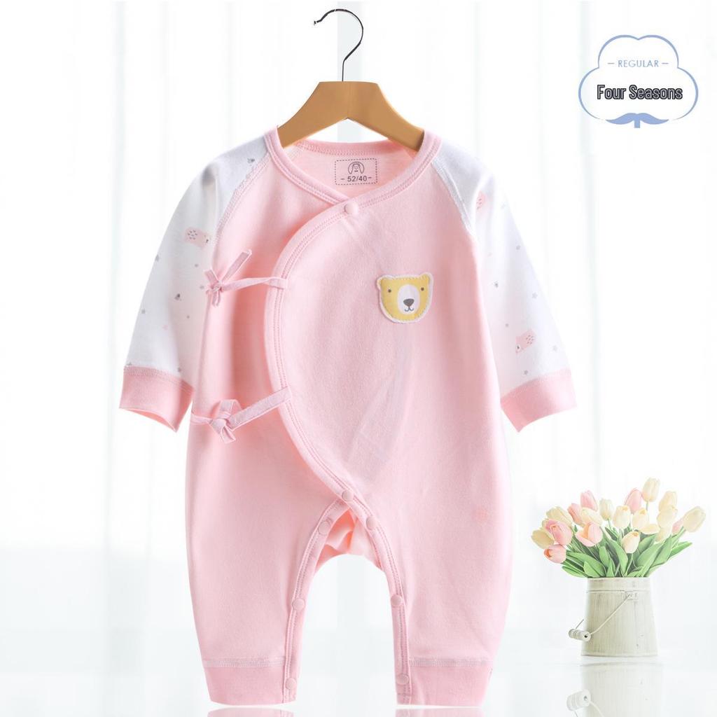 Newborn Baby Jumpsuit - Pure Cotton, Spring & Autumn, 0-6 Months, Base Layer & Crawling Rompers.