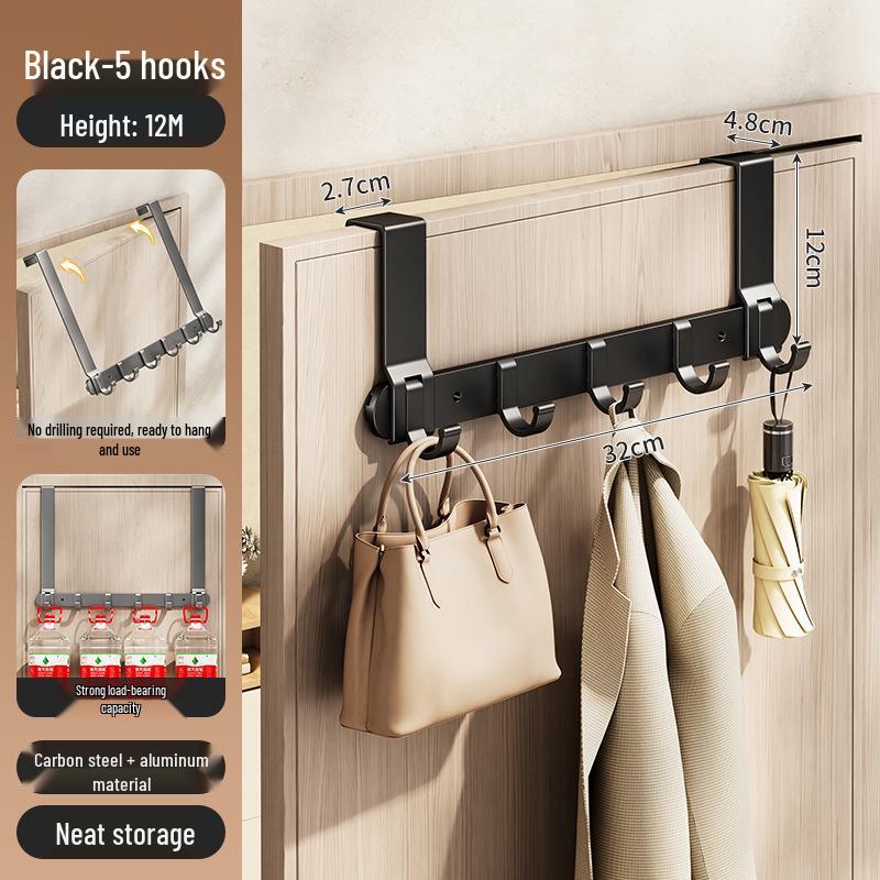 Silent Adhesive Wall-Mounted Clothes Hanger Hook for Bedroom Doors