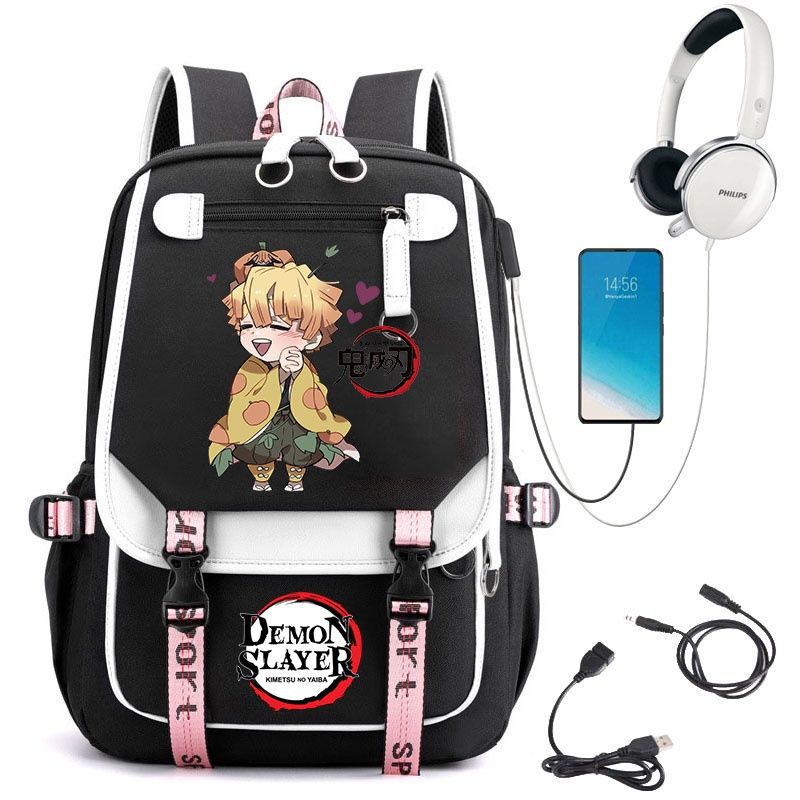 Demon Slayer Anime-Peripherie Rucksack stilvoller Anime-Themen-Schülerrucksack 0084