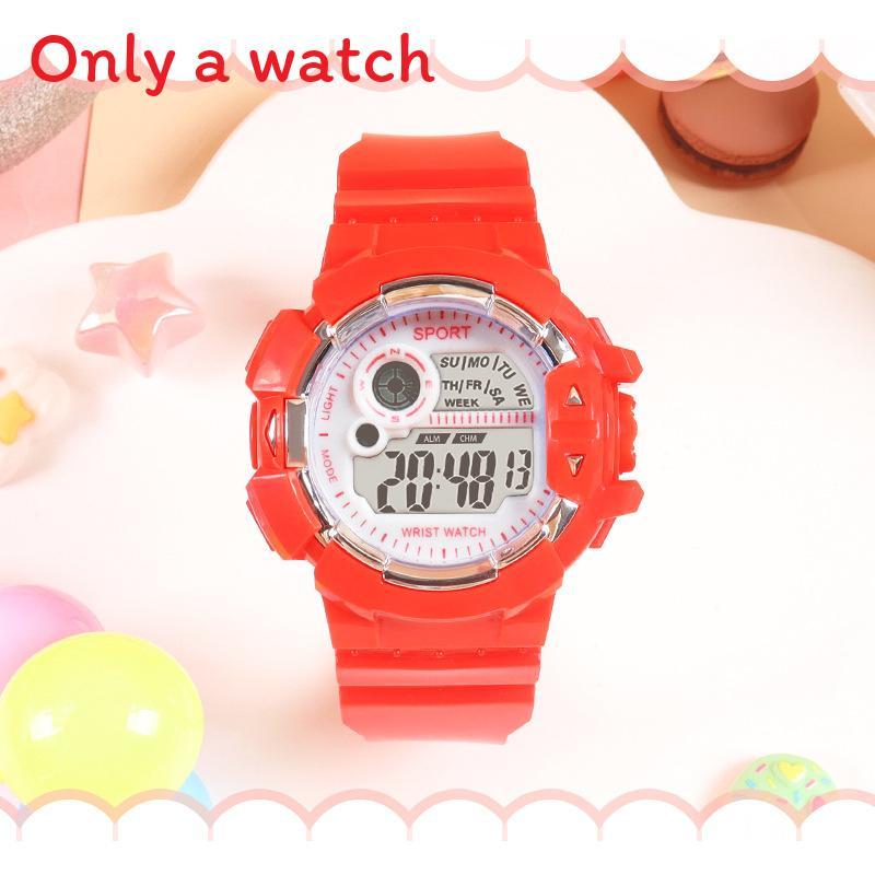 

Kids Digital Sports Watch With Waterproof Pvc Strap For Teens And Children красный
