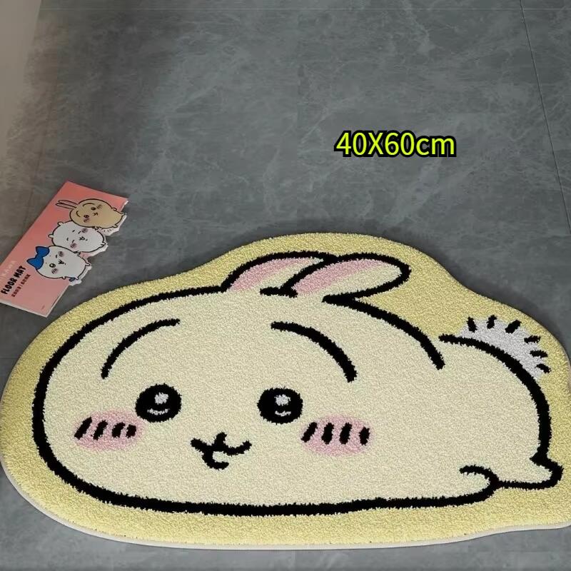 Chiikawa Cartoon Vloerkleed Anime Hachiware Usagi Pluche Vloermat Badkamer Antislip Tapijt Auto Kussen Zacht Woonkamer Decoratie Cadeaus