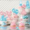 Cake Decor Flags For Boys And Girls First Birthday Party With Gold Glitter Paper