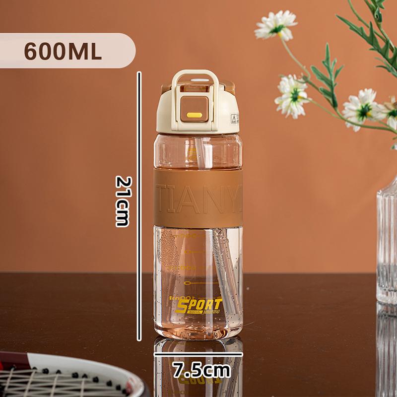 

Спортивная бутылка для воды с соломинкой для мужчин и женщин, фитнес-бутылки для воды для занятий спортом на открытом воздухе, бутылки для холодной воды с отметкой времени, посуда для питья