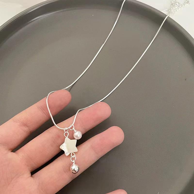 Shell star necklace women's 2026 new neck chain niche high-end collarbone chain accessories