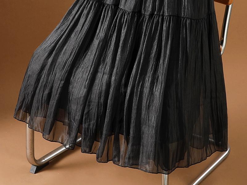 Dimanaf 2025 sommer Frauen Neue Röcke Feste Elastische Taille Gefaltete Elegante Röcke