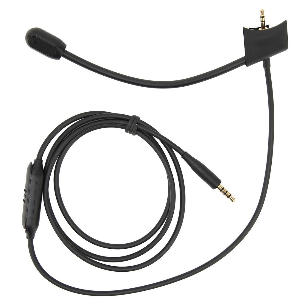 Cable Boom Microphone Noise Reduction Microphone Audio Cable with Mute Control for QC35 QC35 II Gaming Headsets