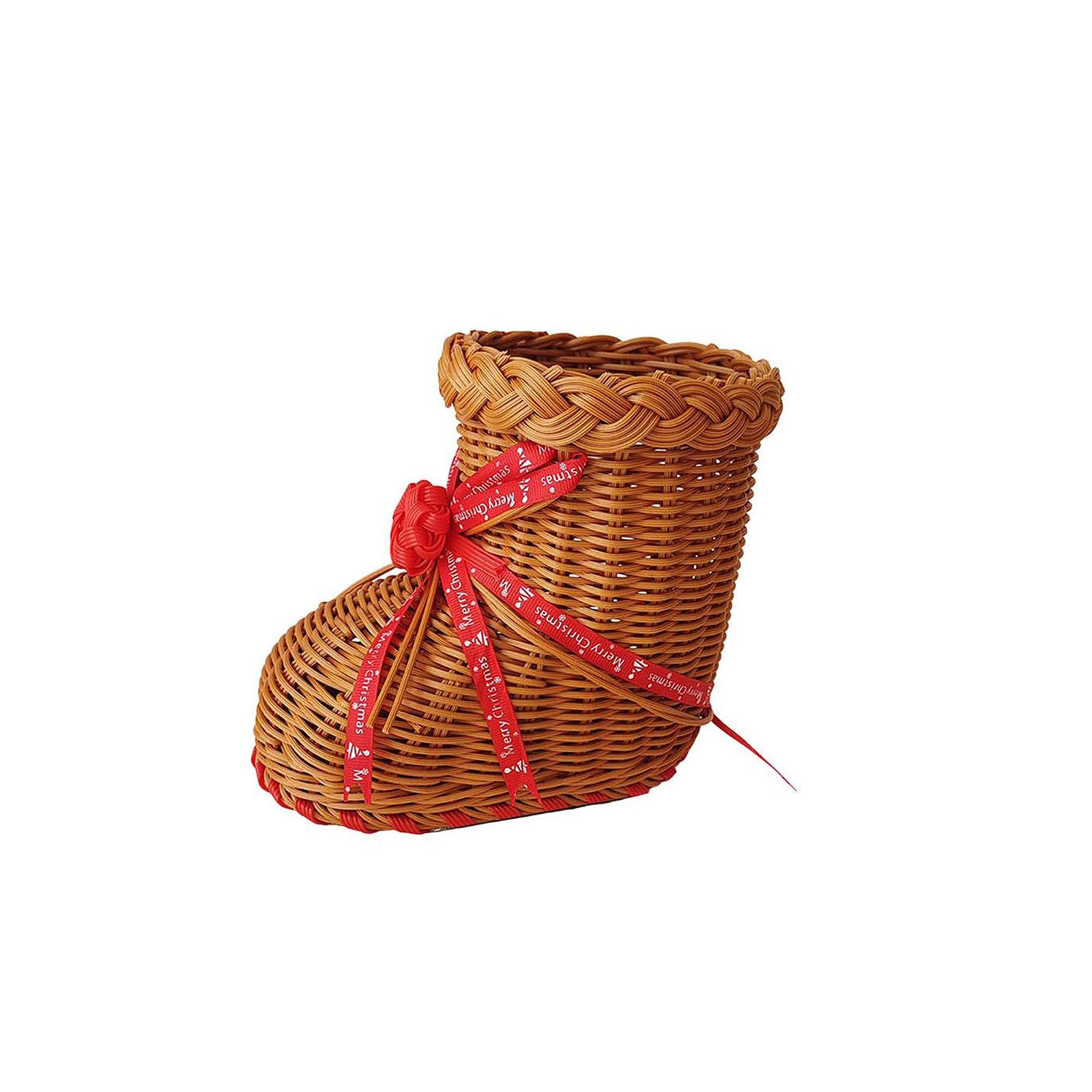 

Handwoven Storage Basket For Shoes Boot Organizers Portable Multipurpose Home Decors Stylish Storage Container One Size червоний