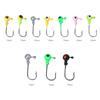 100 Pcs Multiple Models Luminous/Colorful/Pure Color Fishing Jigs Round Head Barb Hooks Kit