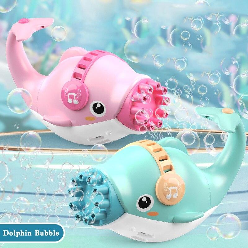 Cartoon Camera Bubble Machine Dolphin Bubble Gun Blowing Automatic Soap For Kids Summer Outdoor Children Toys Gift