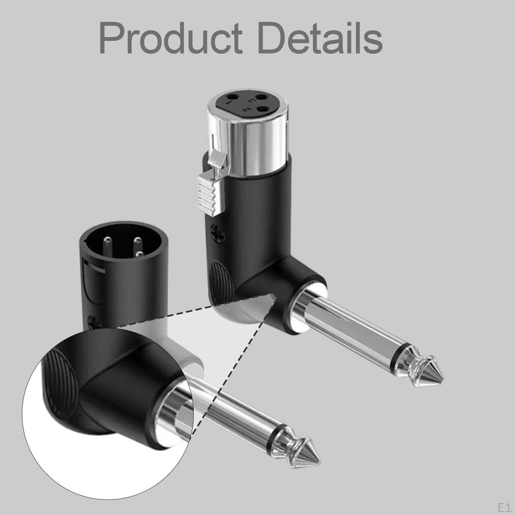 XLR 3 Pin Female Male to 1/4" 6.35mm Adapter Converter Compact Lightweight Sturdy Plug and Play for