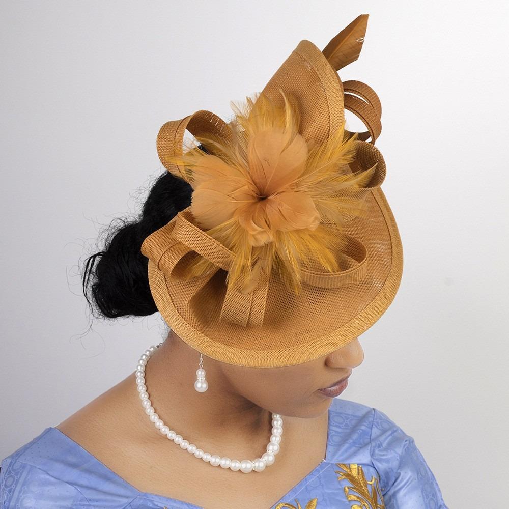 Exquisite Feather Fascinator Hat Elegant Bridal Headband Retro Bride Headdress Wedding