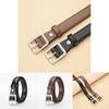 Womens Pu Leather Belt With Square Alloy Buckle For Casual And Office Wear