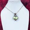 Lemon Chrysoprase Pendant Rainbow Moonstone Pendant Copper Wire Wrapped Pendant