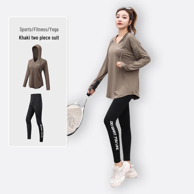 2025 Plus Size Yoga & Fitness Set: Outdoor Running Sportswear for Girls, Slimming Loose Fit