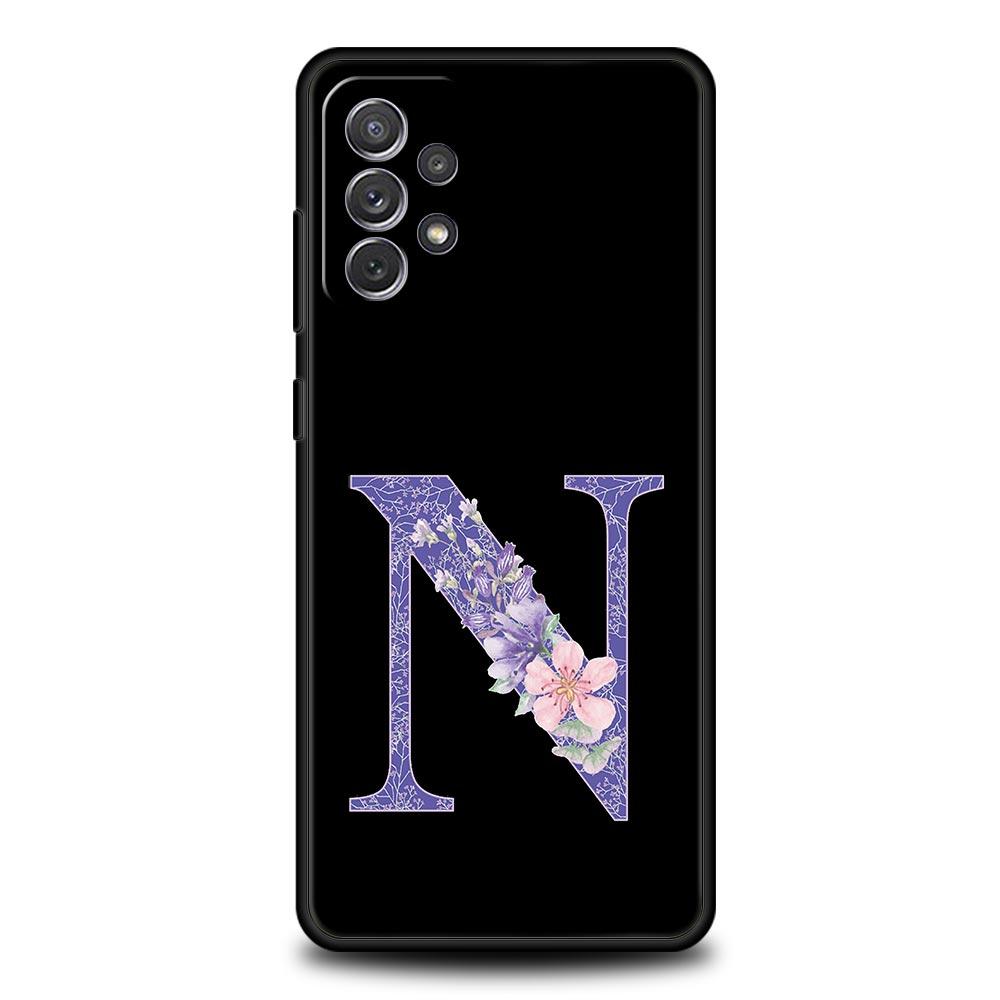

Чехол для телефона с фиолетовым цветком для Samsung Galaxy A17 A07 A55 A35 A25 A15 A05 A33 5G A31 A23 A21s A13 A41 A73 A53 A51 A71 Samsung A25 5G