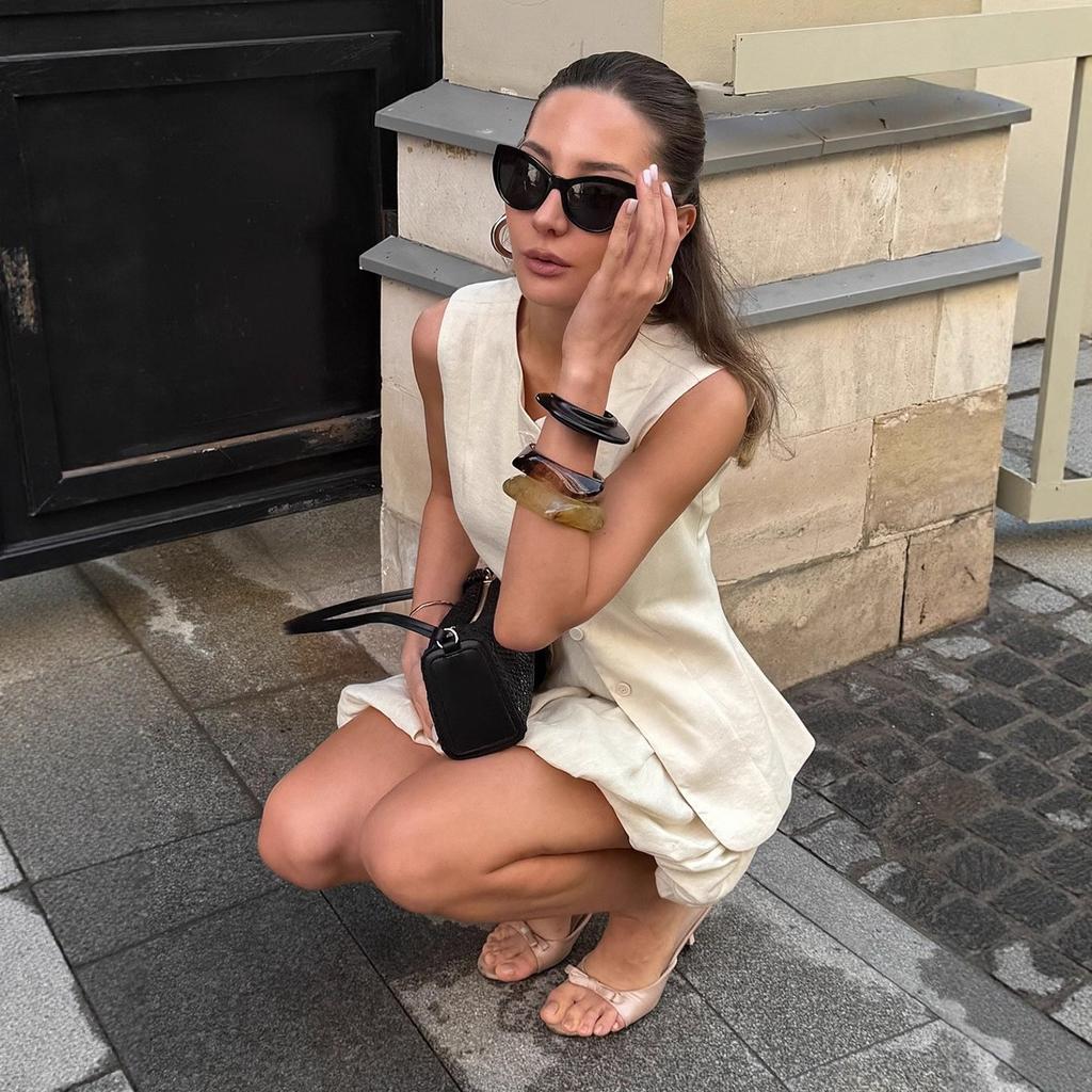 Summer Sweet Elegant Waistcoat +Mini Skirt Two Piece Set, Casual European American Style Outfit