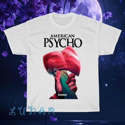 Maglietta Unisex con Logo Americano del Film American Psycho Divertente Taglia dalla S alla 5XL
