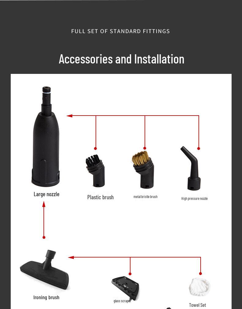 Cross-Border Multi-Functional High-Pressure Steam Cleaner for Kitchen, Sofa, Carpet, Car, and Film Wrapping.