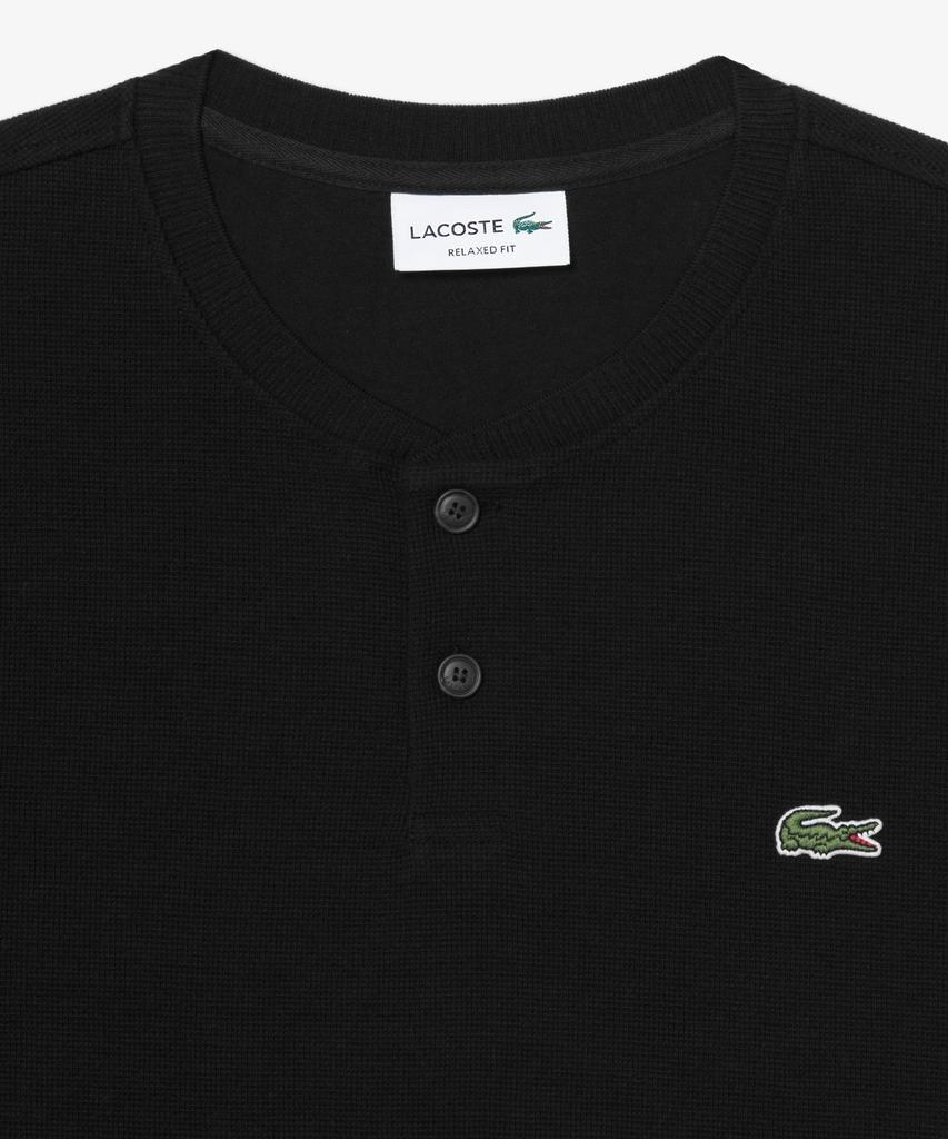 LACOSTE Men'S Henley Neck Waffle Short Sleeve T-Shirt Th104E-56G 031