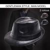 Pălărie pentru bărbați, toamnă și iarnă, fedora din piele PU, stilat, retro, pălării de jazz pentru bărbați, pălărie la modă pentru dansuri stradale