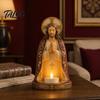 Talos Praying Figure Candlestick Decoration, Religious Candle Holder, Holder Ornaments for Home Office Living Room Table Decor