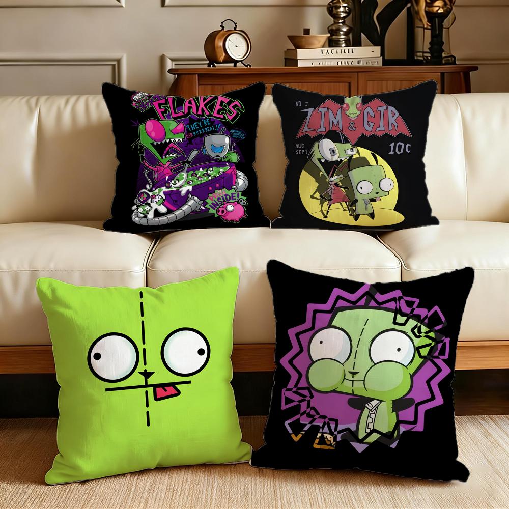 SciFi Invader Zim Cushion Cover Cushion Cover Set 4Pcs 50x50 45x45 40x40 Pillowcase Decorative Sofa Home Decor