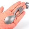 Stainless Steel Unibody Construction Spork Multi-Function Spoon Fork Carabiner Bottle Opener
