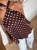 Women's 2026 Summer Polka Dot Halter Crop Top