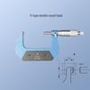 Blue Precision Carbide Alloy Spiral Micrometer Caliper 0-25mm, 0.01mm Resolution, Industrial-Grade Wall Thickness Measurement