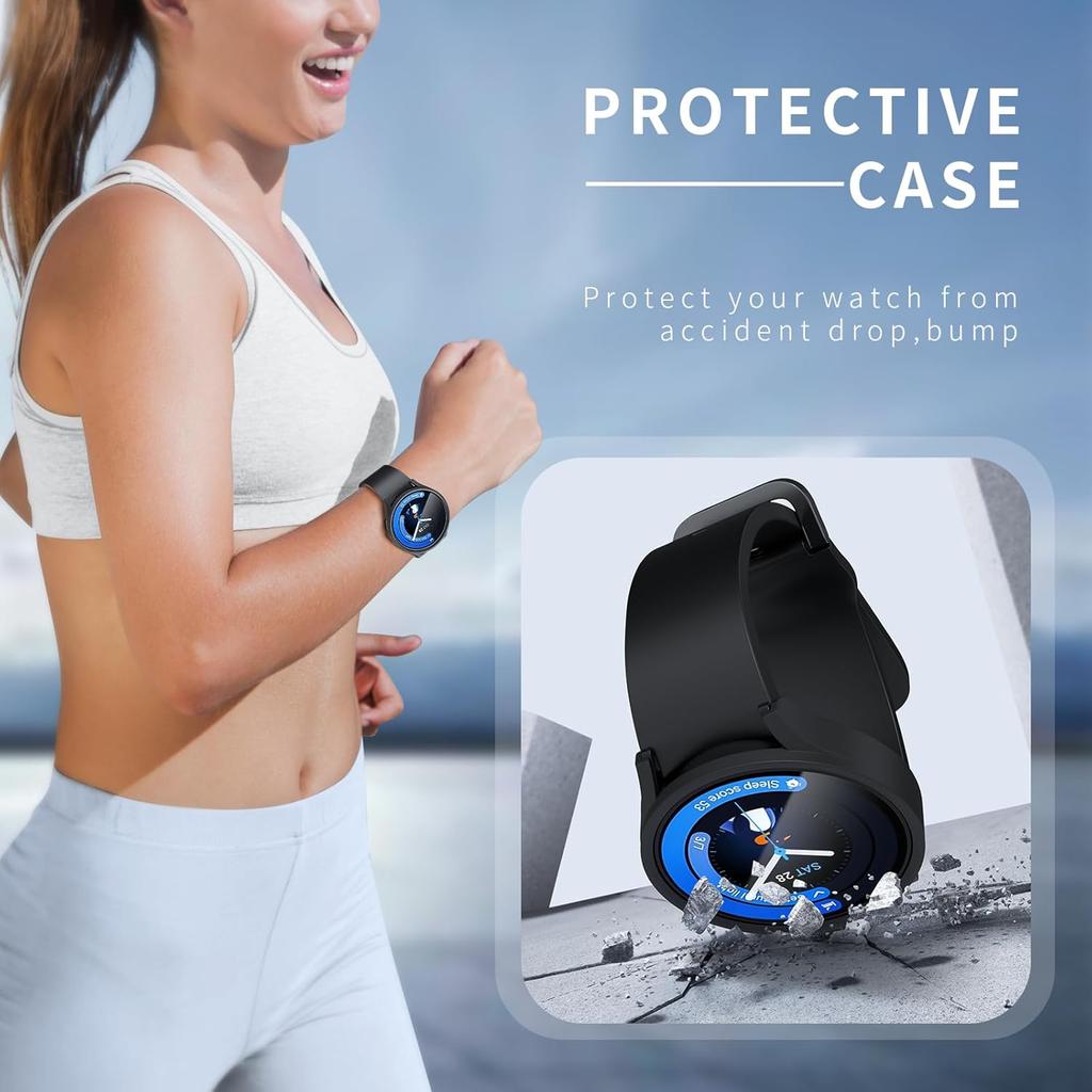 Θήκη για Galaxy Watch 7 40mm 44mm, Σκληρή Προστατευτική Προφυλακτήρας PC Συμβατή με Αξεσουάρ Samsung Galaxy Watch 7 40mm 44mm.
