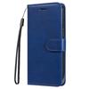 For Motorola Moto G75 5G Case Solid Color Leather Mobile Cover Wallet Stand with Strap