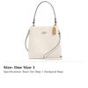 Coach Town Polished Pebbled Leather Bucket Bag, Handbag, Shoulder Bag, Crossbody Bag Small Women's White 1011-IMOVG